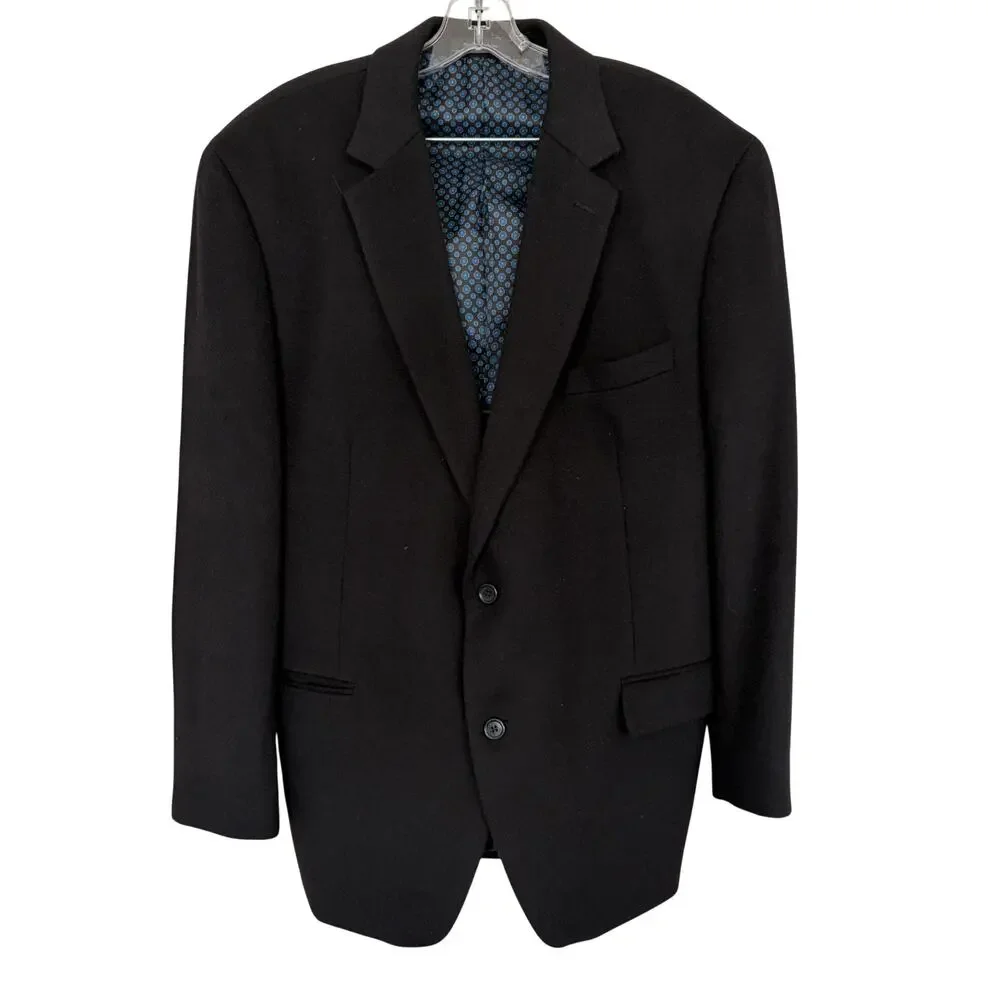 Michael Kors Black 100% Camel Hair Blazer Jacket Sport Coat Men's Size 46R
